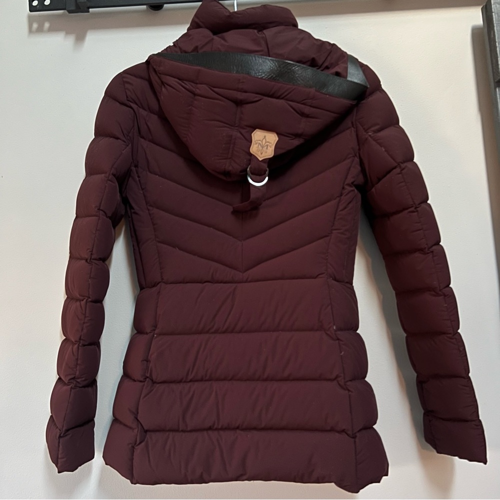 Mackage Patsy Bordeaux Puffer Jacket Leather Trim - image 2